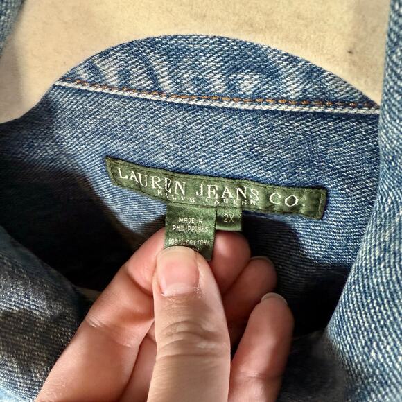Ralph Lauren Jeans Co Women's 2X Button Front Denim Jean Jacket 100% Cotton - Picture 4 of 12